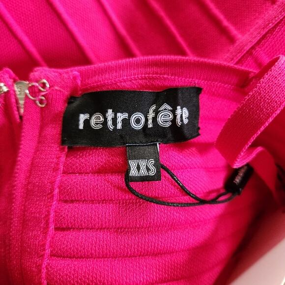 Retrofete Kylie Bandage Knit Dress in Dragon Fruit Pink Size XXS NWT Maxi - Picture 12 of 15